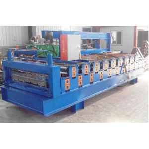CE Double Layer Roll Forming Machine , Trapezoidal Sheet Roll Forming Machine