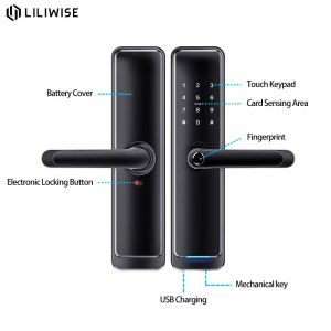 China Zinc Alloy Electronic Deadbolt Lock Wifi Keyless Remote Control Replaceable Cylinder on sale