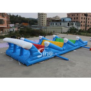 15x6m 6 Lane Vertical Rush Slide Adults Inflatable Obstacle Course For Outoor