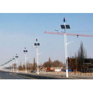 Scenic Lighting Wind And Solar Hybrid Street Light System 600W Wind Turbines