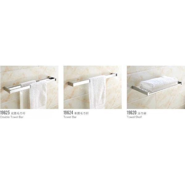 Modern Brass Chrome Plating Metal Bathroom Accessories Corner Towel Clothes Rack