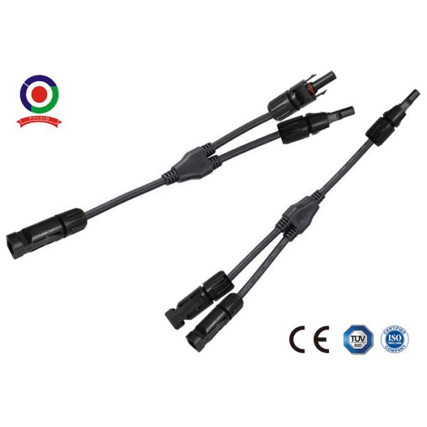 Quality 1Pair Male Female M/F Black Red 30A Solar Panel Y Connector wholesale