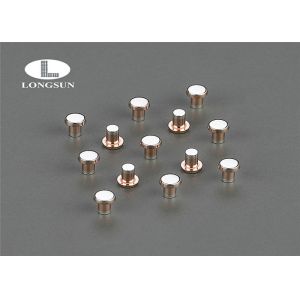 Silver Contact Rivets Fixed Flat Head Solid Rivets For Household Appliances