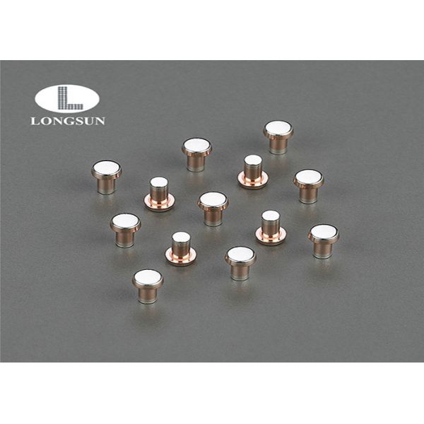 Quality AgNi / Cu Bimetal Contact Rivets Flate Head Electrical Parts For Relays ISO9001 wholesale