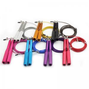 China Heavy Steel Wire Speed Jump Rope , Gym Skipping Rope For Boxing MMA Training Equipment on sale