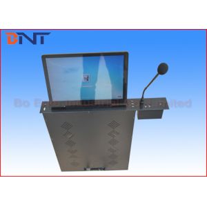 Automatic Microphone Computer LCD Monitor Lift With 15.6 Inch Motorized Screen