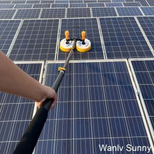Solar Panel Cleaning Solution with Semi-automatic Electric Double Heads Rotating
