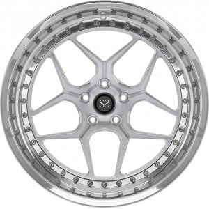 Polished Hyper Silver 2 Piece Forged Wheels 21 Inches Audi Rs6