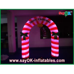 China 9 Feet Holiday Decotations Lovely Inflatable Christmas Arch With Led Lights on sale