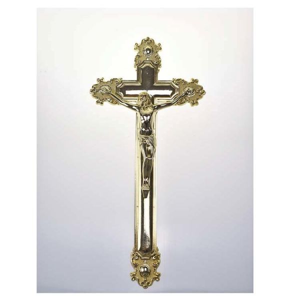 Quality Plastic Jesus Funeral Crucifix In Gold Color OEM / ODM Service Acceptable wholesale