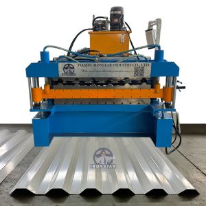 Cheap 6 rib and 6 rib trapezoidal sheet double layer roll forming machine in America Double layer roll forming machine | double deck machine | 2 layer roll for sale