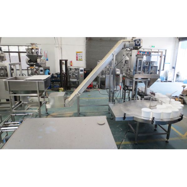 Quality Tub filling and packing machine Two head weigher Bottle filling line 2.5L -10L wholesale