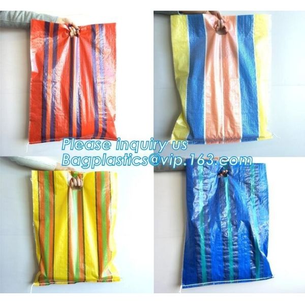 Eco Friendly fabric Laminated Handle, Pp Woven Tote Bag, RPET Coated Foldable