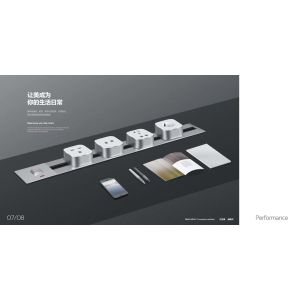 250v UK Power Orbital Electrical Track Socket Receptacle Movable