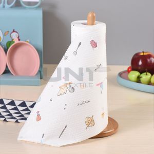 Multi Purpose Disposable Kitchen Spunlace Nonwoven Fabric Printing Pattern Paper
