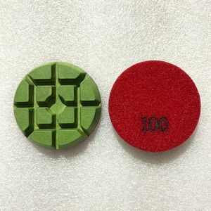 Round White Resin Floor Polishing Pads 8 Inch Concrete Floor Grinder Pads