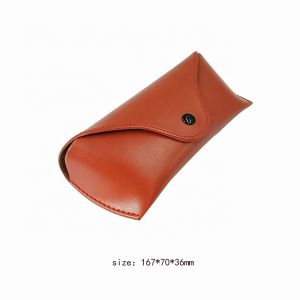 Customized Sunglasses Packaging Case Leather Spectacle Pouch Fade Resistance