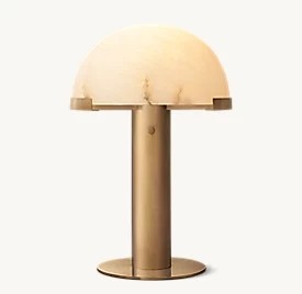 Restaurants 15W E26 LED Bedside Table Lamps With An Alabaster Shade