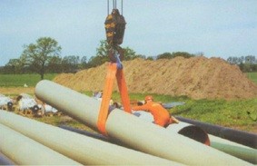 Oil Pipeline Flat Polyester Webbing Sling Heavy Duty Tuv Ce Gs Approved