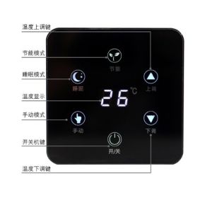 Linkage Underfloor Heating Wall Thermostats Toughened Glass Double Control