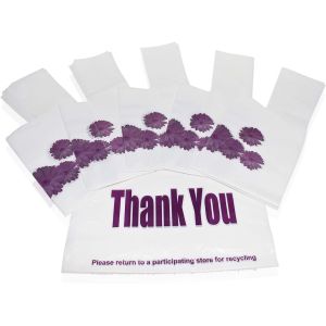 1C Print PLA PBAT Biodegradable Flower Tote Bag For Shopping