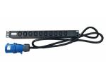 1U 6 Port PDU Power Distribution Unit IEC C13 Output Socket 3 PIN 16A UK Plug