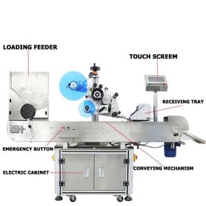 Electric Driven Vial Syrup Blood Collection Tube Labeling Machine with Wood