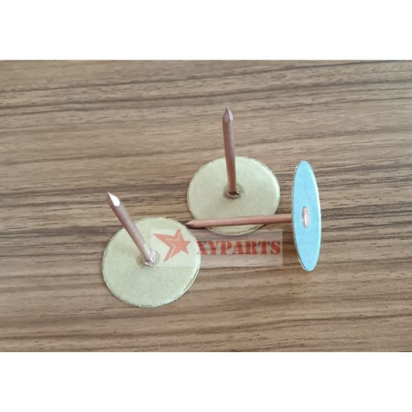 Quality 12ga Copper Plated Mild Steel Cupped Head Insulation Weld Pins For Hvac System wholesale