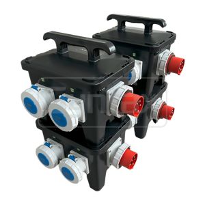 Syntax MP12 Polycarbonate Distribution Box 32 AMP Three Phase With RCDs Handy