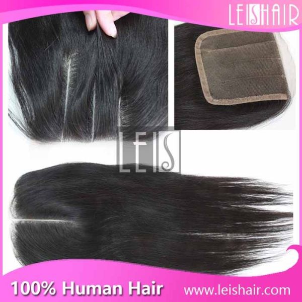 Quality hot new product three parting virgin hair lace closure wholesale