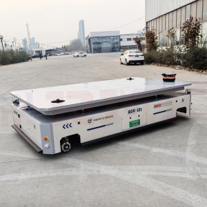 Cheap 10 Ton Heavy Duty Omnidirectional Transfer Cart Laser+ Magnetic Navigation Lifting AGV for sale
