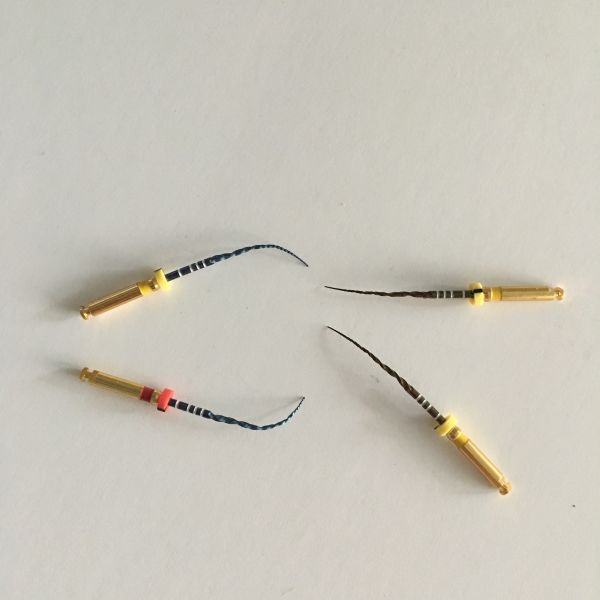 Memory Control Dental Endo Files , Endodontic Dental Rotary Files With Gold Color