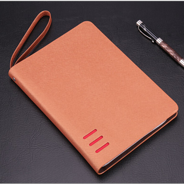 Total 80 Sheets 6 Ring Zipper Binder , Personal Leather Notepad Binder For