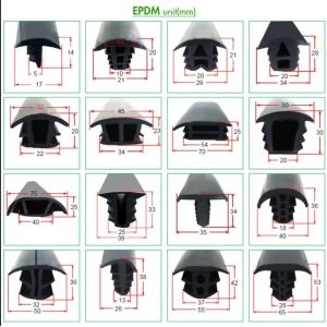 EPDM Rubber T Shape Gasket for Customized Solar Panel Power System Photovoltaic