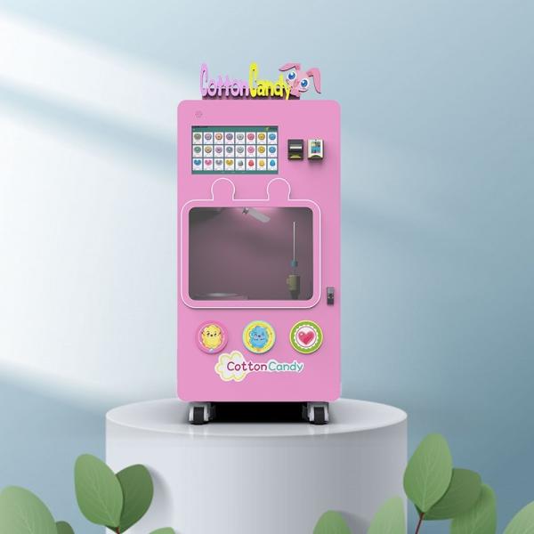 Quality Double Nozzle Fairy Floss Vending Machine Wireless Remote App Control wholesale