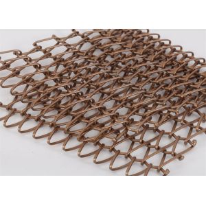 Rose Gold Transit Spiral Weave Wire Mesh For Shop Drapery Divider W1.2m X L 3m