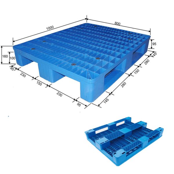 Quality 1000x800 Stackable Plastic Pallet HDPE Moisture Resistant For Medical wholesale