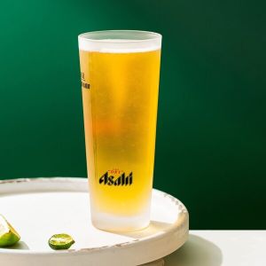 500ml Frosted Glass Drinking Cups 17.6 Ounce Hand Blown Glass Etching Beer Mugs