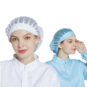 Cheap KL-3006 Polyester Mesh Hat with Adjustable Rope for Food Factory and Workshop - Dust Proof Mesh Style Cap for sale