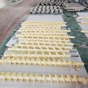 Compact Size Ceramic Screw Conveyor For Bulk Material Conveying With Alumina