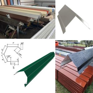 Galvanized Metal PBR PBU Roofing Flashing Outside Rake Corner Trim Roll Forming