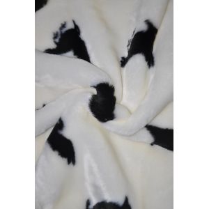 Flannel Fleece Fabric Cotton Polyester 150cm Patterned 565gsm