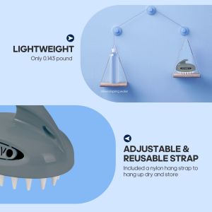 Gray Interchangeable Scalp Scrub Brush With 3 Hardness Levels