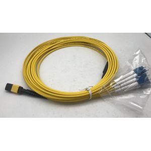 SM G657A1 12F MPO Fiber Optic Cable Assembly Female With Flex Bendable Angle