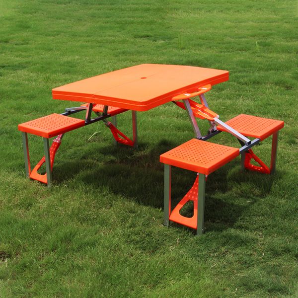 Outdoor Travel Foldable Portable Plastic Metal Table and Chair Set with Custom Logo