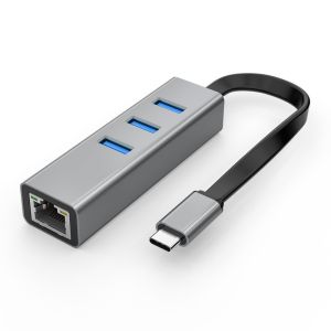 Flexible USB C Cable Adding an Expansion Three USB A HUB And Gigabit Ethernet
