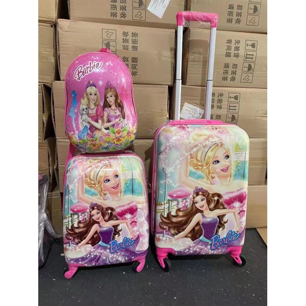 Multicolor Childrens Pull Along Suitcase 30L With Telescopic Handle