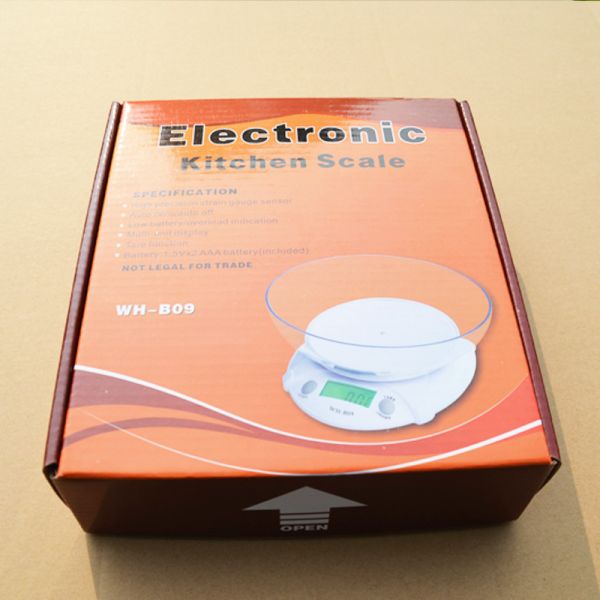 White Color Home Electronic Scale With 2 AAA Batteries Power Supply