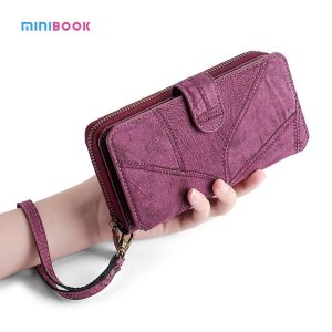 Letter Pattern PU Leather Wallet Case for iPhone 13 Pro Max Minibook Multi