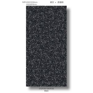 600x1200mm Antibacterial Dark Gray Terrazzo Porcelain Floor Tiles